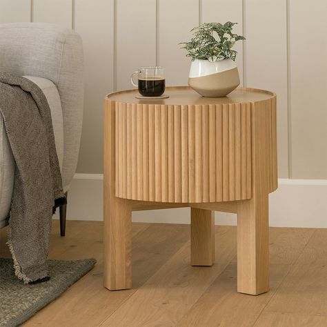 Light Oak Side Table, Fluted Door, Sf Apartment, Article Furniture, Modern Dining Tables, Vintage Nightstand, Contemporary Mid Century, Contemporary Mid Century Modern, Mid Century Modern Dining