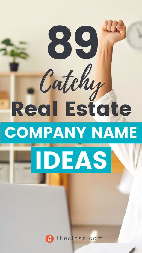 Generate real estate business name ideas with our name generator. Find the best name for your real estate business today! Before you name your real estate company Superior Realty or Elm Street Properties, check out our 89 real estate company name examples, branding experts’ rules for naming your company to help you find the one meant for your business. Email Name Ideas, Fun Team Names, Cute Business Names, Names For Companies, Real Estate Company Names, Company Name Generator, Company Name Ideas, New Company Names, Creative Real Estate