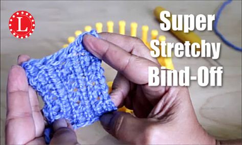 Super Stretchy Bind-off Flat Panel - LoomaHat.com Knit Bind Off, Circle Loom, Loom Knitting Tutorial, Visual Learner, Stretchy Bind Off, Loom Knitting Stitches, Round Loom, Loom Knitting Projects, Knit Projects