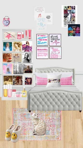 Check out avaluvstaytay's Shuffles Taylor swift inspired room! (i literally love this) 💚💛💜❤️🩵🖤🩷🩶🤎💙 Taylor Swift Lover Themed Room, Preppy Taylor Swift Room, Taylor Swift Themed Room Decor, Taylor Swift Themed Room Ideas, Mojo Dojo Casa House Taylor Swift, Swiftie Bedroom Ideas, Taylor Swift Aesthetic Room Decor, Taylor Swift Theme Room, Taylor Swift Inspired Room Decor