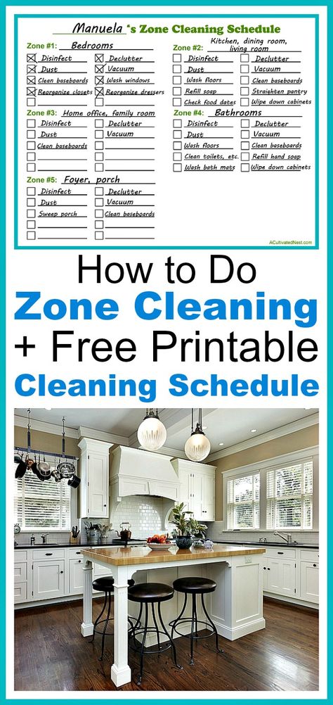 'How to Do Zone Cleaning + Free Printable Zone Cleaning Schedule...!' (via A Cultivated Nest) Zone Cleaning Schedule, Zone Cleaning, Cleaning Schedules, Homemade Toilet Cleaner, Clean Baking Pans, Human Psychology, Hardwood Floor Cleaner, Cleaning Schedule Printable, Cleaning Painted Walls