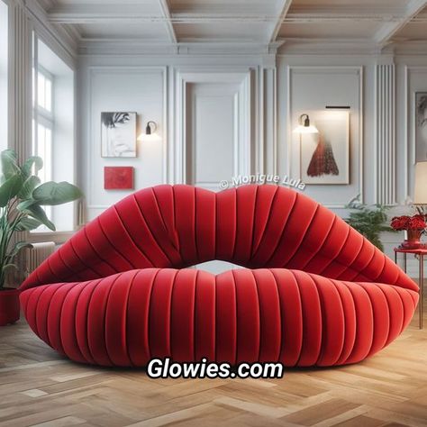 Car Girlfriend, Lips Sofa, Loft Minimal, Monique Lula, Interior Design Minimal, Classic Modern Design, Living Classic, Podcast Studio, Minimal Living