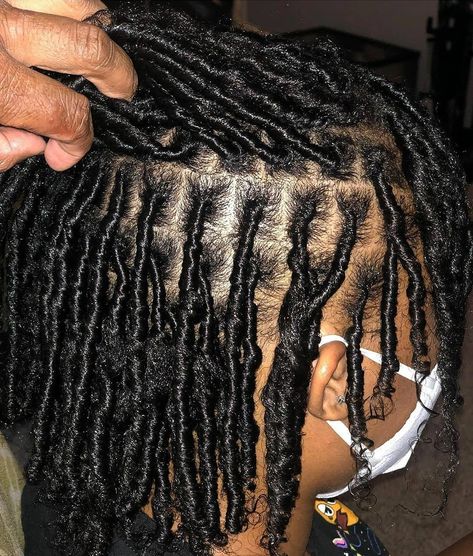 Loc Parts Size, 2 Strand Starter Locs Men, Instant Locs Natural Hair Short, Starter Locs Sizes, Starter Locs Parting Patterns, Locs Sizes, Loc Parting Patterns, Loc Sizing, Medium Starter Locs