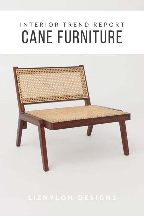 It's the biggest trend of 2019, cane furniture is everywhere. This H&M Home chair is one of the top pics in my trend report. See who else made the cut. Hm Home, Chair Lounge, Brown Chair, Cane Furniture, Прикроватные Тумбочки, Style Lounge, Pierre Jeanneret, H&m Home, Rattan Chair