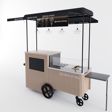 Roda Gerobak, High End Food, Food Stand Design, Mobile Kiosk, Gerobak Dorong, Street Food Design, Food Stall Design, Mobile Food Cart, Container Cafe