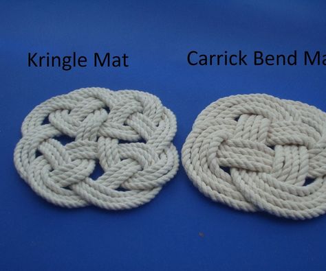 Kringle Mat and Carrick Bend Mat : 12 Steps - Instructables Rope Rug, Macrame Hanger, 12 Steps, Free Tutorial, Bend, Knot