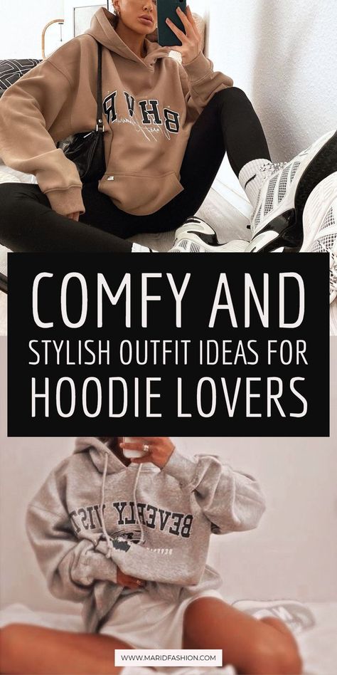 Learn  with these easy tips and tricks. #hoodies #womensfashion https://whispers-in-the-wind.com/best-outfit-ideas-for-school-trendy-affordable-school-fashion/?how-to-style-hoodies-for-women-with-long-hair How To Wear Hoodies Tips, Outfits With Sweatshirts, Hoodie And Jeans Outfit, How To Style Hoodies, Hoodie Outfit Women, Hoodie Outfit Ideas, How To Wear Hoodies, Outfit Ideas For School, Teen Fashion Trends