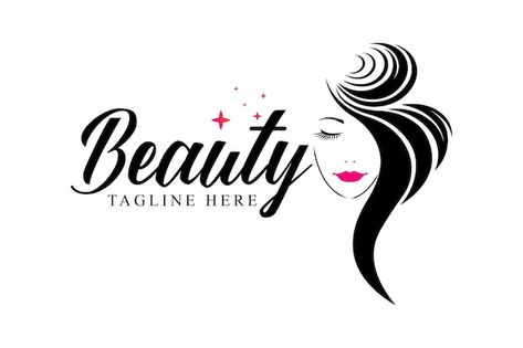 Vector beauty hair salon logo design. | Premium Vector #Freepik #vector #hair #lady #hair #hair-silhouette Beauty Center Logo, Hair Salon Logo Design, Hair Silhouette, Logo Beauty Salon, Hair Salon Logo, Hair Logo Design, Hair Salon Logos, Lady Hair, Salon Logo Design