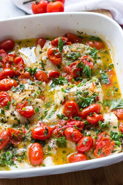 You searched for Cod - Little Broken Cod With Peppers And Onions, Best Cod Recipes, Extra Tomatoes, Roast Tomatoes, Cod Fish Recipes, Fish Recipes Baked, Cod Recipe, Keto Baking, Herb Sauce