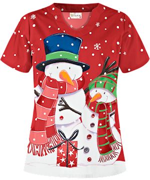 UA Family Holiday Red Print Scrub Top | Christmas Scrubs Christmas Scrubs Uniform, Medical Christmas, Womens Holiday Tops, Red Scrubs, Christmas Scrubs, V Neck Shirts, Uniform Advantage, Scrubs Uniform, Women Nurse