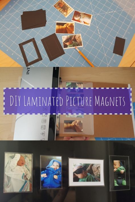 4 easy ways to make your own picture magnets!  #diy #laminator Laminated Pictures Ideas, Laminated Crafts Diy, Laminator Crafts Ideas, Lamination Crafts, Diy Laminating, Laminate Crafts, Laminator Hacks, Lamination Ideas, Laminator Ideas