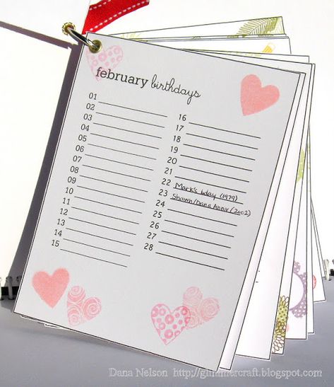 Perpetual Calendar Diy, Helping Hands Craft, Business Planner Printables, Anniversary Calendar, Perpetual Birthday Calendar, Anniversary Books, Birthday Reminder, Wedding Planner Printables, Diy Calendar