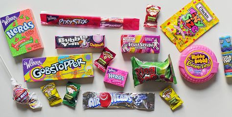 Gen Z Candy - 2000s popular treats. Sweet Retreat idea, or Sweet Culture Retreat. Dance Party Theme, 90s Candy, 90s Food, 90s Dance, 90s Theme Party, Dance Themes, Popsugar Food, 90's Birthday Party, 90s Theme