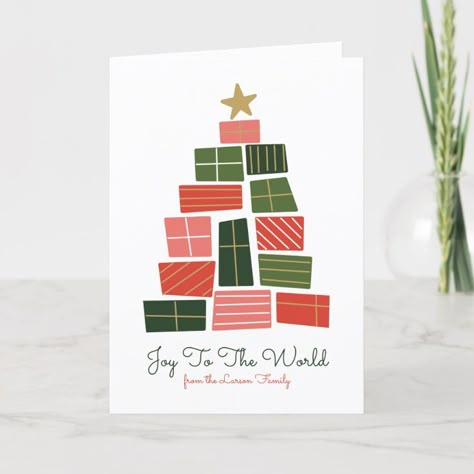 Christmas Tree Modern, Ideas Decoracion Navidad, Diy Holiday Cards, Modern Christmas Cards, Christmas Card Art, Homemade Christmas Cards, Christmas Card Crafts, Watercolor Christmas Cards, Xmas Card