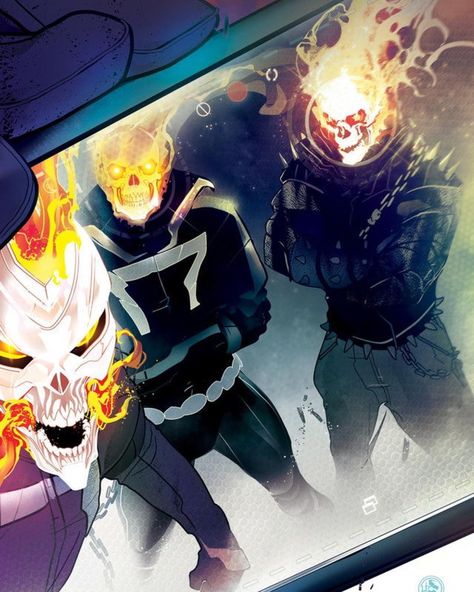 Ghost Riders Ghost Rider Tattoo, Ghost Raider, Ghost Rider Johnny Blaze, New Ghost Rider, Robbie Reyes, Johnny Blaze, Marvel Artwork, Marvel Comics Art, Ghost Rider