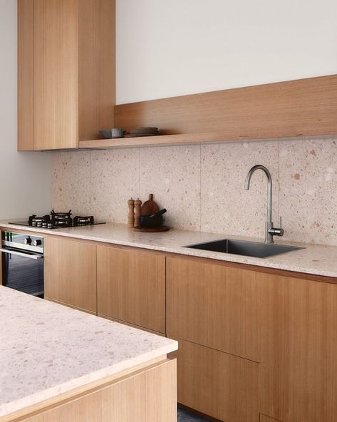 Sunrise Home, Pink Terrazzo, Blonde Pink, Australian Architecture, Counter Tops, Interior Design Kitchen, 인테리어 디자인, Dream Kitchen, A Kitchen