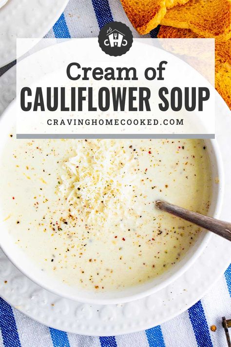 Coliflower Soup, Cream Of Cauliflower Soup Recipe, Cream Of Cauliflower Soup, Easy Cauliflower Soup, Cream Of Cauliflower, Soup Store, Cauliflower Soup Recipe, Cream Soup Recipes, Kitchen And Pantry