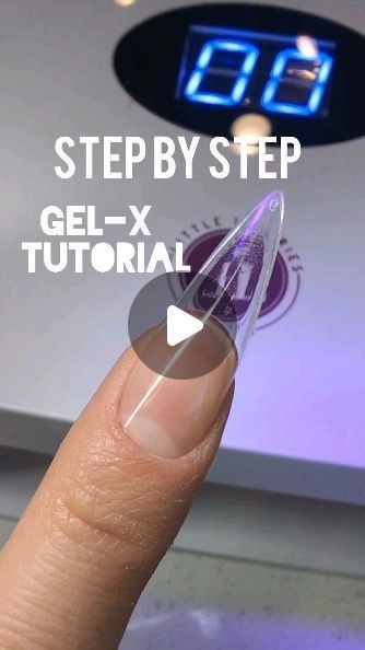 Gelx Inspo Nails Almond, How To Apply Gel X Nails Step By Step, Gel Nail Step By Step, Full Tips Nails, Gel Nails Step By Step, Una Gella Nail Tips, Fake Nail Tips How To Apply, How To Apply Gel Nail Extensions, Short Apres Gel X Nails