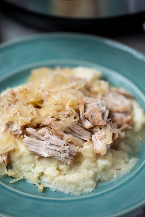 Crock Pot Pork And Sauerkraut Recipe, Instant Pot Pork Loin Recipe, Hashimotos Recipes, Pork And Sauerkraut Recipe, Parsnip Mash, Pork Roast And Sauerkraut, Pork Chops And Sauerkraut, Pork And Sauerkraut, Braised Pork Ribs