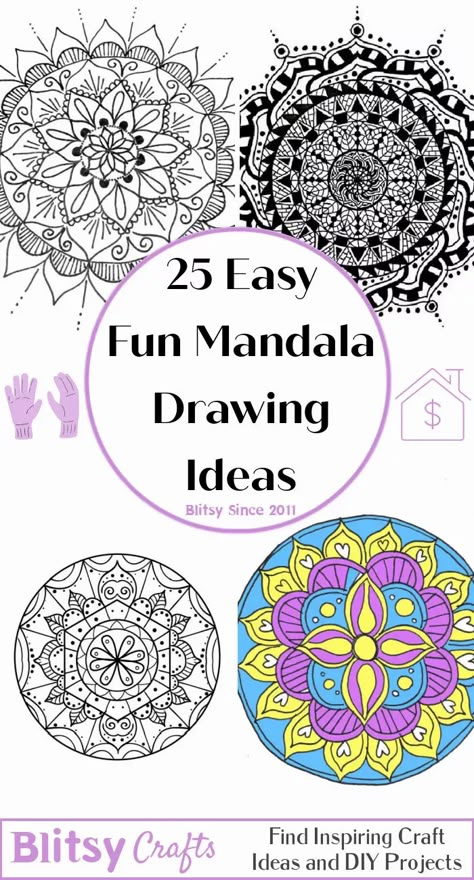 How To Draw Mandalas Step By Step, Simple Mandalas To Draw, Circular Drawing Ideas, Mandala Ideas Easy, Mandala Designs Pattern, Easy Spiritual Drawings, How To Draw A Mandala, Mandala Art Simple Drawings, Easy Mandala Art For Kids