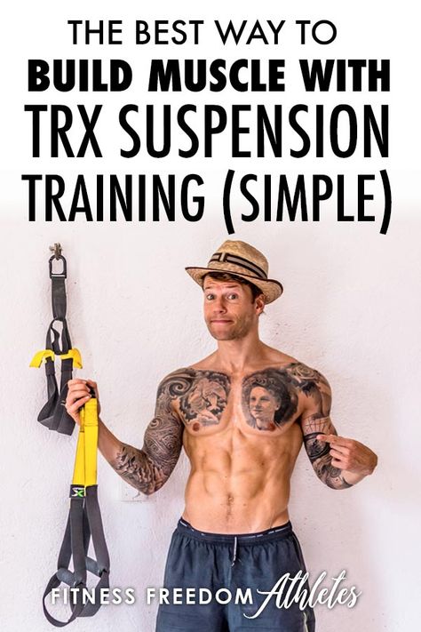 Adam, Fitness Freedom Athletes holds a TRX suspension trainer Trx Benefits, Trx Workouts For Men, Suspension Workout, Trx Squat, Trx Suspension Trainer, Trx Suspension Training, Quad Muscles, Trx Suspension, Full Body Cardio