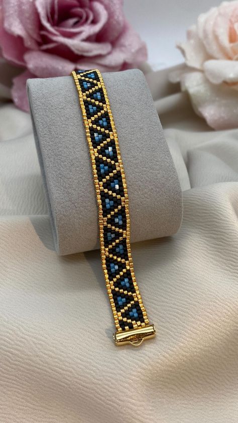 Back to Milan finally and working on my e-shop mostly…💃🏼 More colors are coming soon…😎 Miyuki bracelet “Triangle Blue Satin”. Bracelet’s… | Instagram Miyuki Bracelet Pattern, Satin Bracelet, Beaded Jewelry Bracelets, Miyuki Bracelet, Bead Charms Diy, Diy Bracelet Designs, Beaded Bracelet Patterns, Beaded Jewelry Patterns, Miyuki Beads