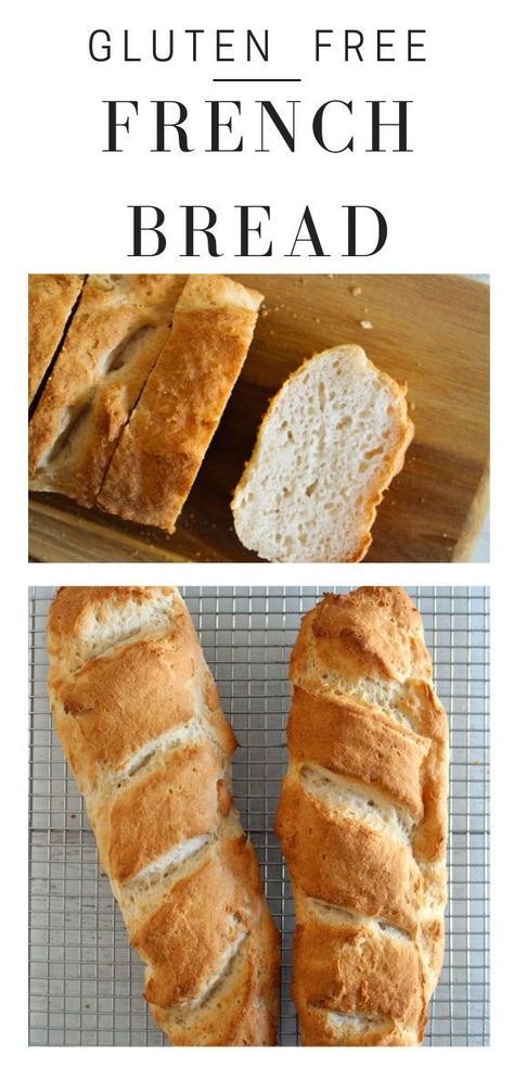 Golden gluten free French bread that tastes as good as it looks. Serve these golden brown loaves and watch them disappear! This recipe is also dairy free! Gluten Free French Bread, Gluten Free Baguette, Dairy Free Bread, King Arthur Gluten Free, French Bread Recipe, Gluten Free Recipes Bread, Homemade Gluten Free, Gluten Free Dairy Free Recipes, Gluten Free Eating