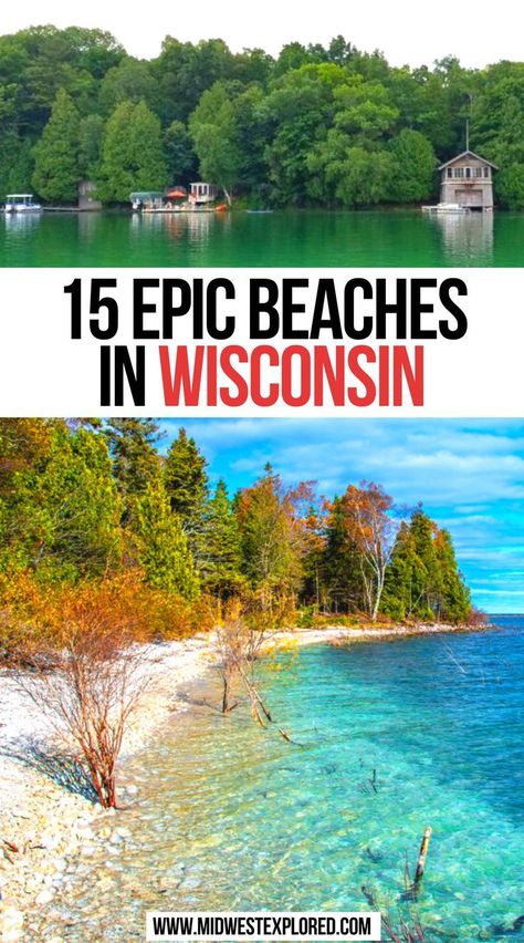 15 Epic Beaches in Wisconsin Wisconsin Travel Summer, Wisconsin Family Vacations, Wisconsin Beaches, Things To Do In Wisconsin, Wisconsin Vacation, Exploring Wisconsin, Wisconsin Camping, North America Travel Destinations, Wisconsin Travel