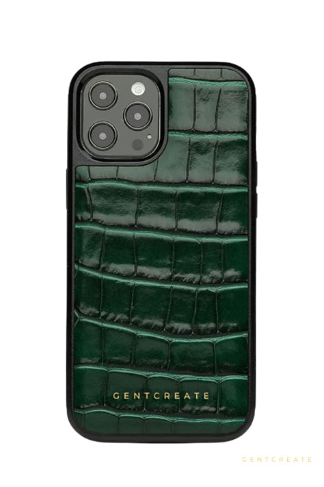 iPhone Calfskin Leather Green Croco Glossy Case From Gentcreate Team Leather Front Pocket Wallet, Minimalist Iphone Cases, Full Grain Leather Wallet, Blue Leather Wallet, Leather Iphone Case, Leather Money Clip Wallet, Leather Passport Wallet, Luxury Iphone Cases, Unique Iphone Cases