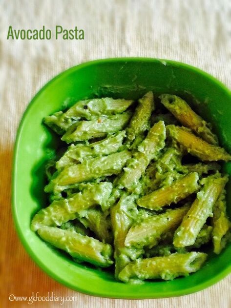 Avocado For Babies, Kids Pasta Recipes, Avocado For Baby, Pasta Recipes For Babies, Cut Avocado, Avocado Baby Food, Avocado Recipes Pasta, Indian Baby Food Recipes, Baby Pasta