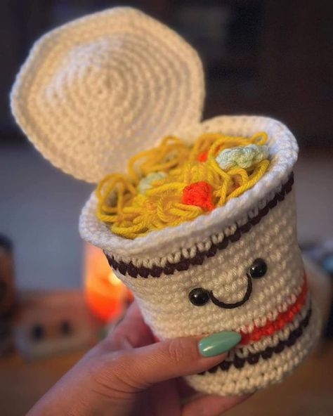 Free Crochet Patterns Step by Step | Cup o noodle! im in love | Facebook Crochet Patterns Step By Step, Cup Noodles, Pattern Steps, Free Crochet Patterns, Crochet Toys Patterns, Stuffed Toys Patterns, Im In Love, Crochet Toys, Free Crochet Pattern