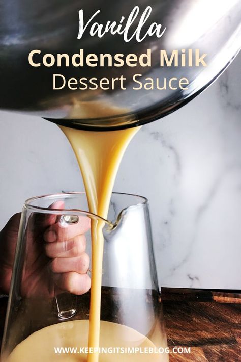 Condensed Milk Dipping Sauce, Sweetened Condensed Milk Syrup, Sweetened Condensed Milk Glaze, Condensed Milk Recipes Caramel, Sweet Sauces Desserts, Custard With Condensed Milk, Condensed Milk Syrup, Condensed Milk Bread Pudding, Condensed Milk Sauce