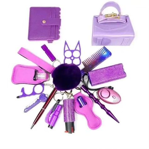 Self-defence keychain set For girls 🌹 #keychain #girls #gifts #ladies #diy #security #selfdefense #selfdefensekeychain #selfdefenseforwomen #safetytips #SafetyFirst #purple #satisfyingvideo #satisfying #asmrsounds Safety Keychain, Self Defense Women, Pink Keychain, Self Defense Keychain, Self Defense Tools, Keychain Design, Just Style, Keychain Set, Safety Tips