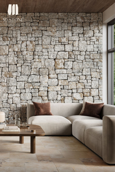 Stone Wall Cladding Rock Wall Interior, Mosaic Pool Tile, Connect Plus, Stone Wall Design, Stone Wall Cladding, Natural Stone Pavers, Stone Cladding, Effortless Beauty, Stone Tile