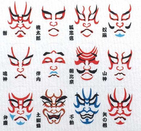 Traditional Japanese Makeup, Kabuki Makeup, Oni Tattoo, Drag Make-up, Theatre Makeup, Makeup Drawing, Japanese Mask, Japanese Makeup, Japan Tattoo