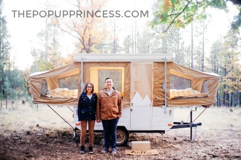 Pop Up Princess, Popup Camper Remodel, Pop Up Tent Trailer, Glamper Camper, Pop Top Camper, Pop Up Trailer, Diy Camper Remodel, Tent Trailer, Popup Camper