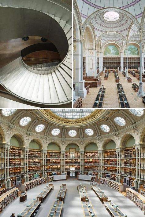 The Bibliothèque Nationale de France proudly holds the title of one of the most beautiful libraries in the world. Built in the 19th century by architect Henri Labrouste, the library boasts a Beaux-Arts style. However, for the past 15 years, the library has been under renovation, conducted by the French studio Bruno Gaudin Architectes. After an incredible 15 years of renovation, the library has been unveiled, featuring fresh spaces, and new public routes. Read More. French Library Aesthetic, Henri Labrouste, Most Beautiful Libraries, French Library, Glass Walkway, Beautiful Libraries, Beautiful Library, Open Library, Library Aesthetic