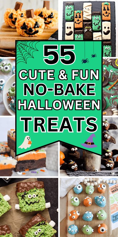 Spider Brownies Halloween Treats, Halloween Diy Sweets, Quick Halloween Treats Simple, Halloween Appetizers And Desserts, Halloween Treats Recipes Easy, Halloween Food Ideas For Desserts, Simple Halloween Desserts For Kids, Halloween Treats For Work Party, Easy Halloween Sweets For Kids