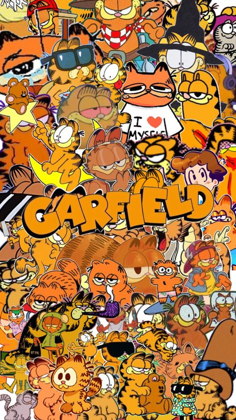 Our favourite lasagna loving cat !! Garfield Wallpaper, Garfield Pictures, Garfield Images, Garfield Cat, Ugly Cat, Garfield And Odie, Bojack Horseman, Talking Tom, Mood Wallpaper