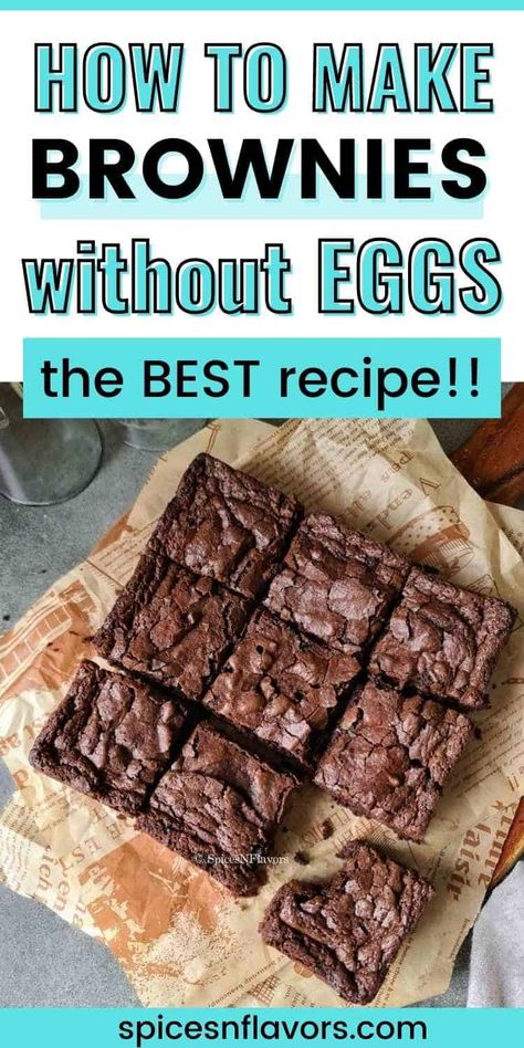 If you’re looking for an easy, homemade recipe for eggless brownies, you’re in the right place! We have a foolproof method to make your egg free brownies deliciously fudge-y and cake-y, with a cracked crinkle top. You won’t believe how simple it is... Brownie Recipe Without Eggs, Egg Free Brownies, Brownie Recipe With Cocoa, Recipe With Cocoa Powder, Eggless Brownie Recipe, Eggless Brownies, Recipes Without Eggs, Egg Free Desserts, Cocoa Powder Recipes