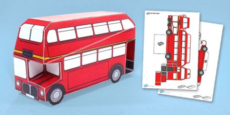 Bus Template, St Bus, Bus Crafts, Victorian Crafts, Role Play Areas, Transportation Crafts, Classroom Display, London Pictures, Phone Box