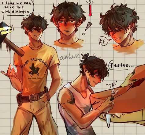 Leo Valdez Fanart, Percy Jackson Drawings, Percy Jackson Comics, Percy Jackson Wallpaper, Team Leo, Crush On Him, Percy Jackson Cast, Jason Grace, Percy Jackson Fan Art