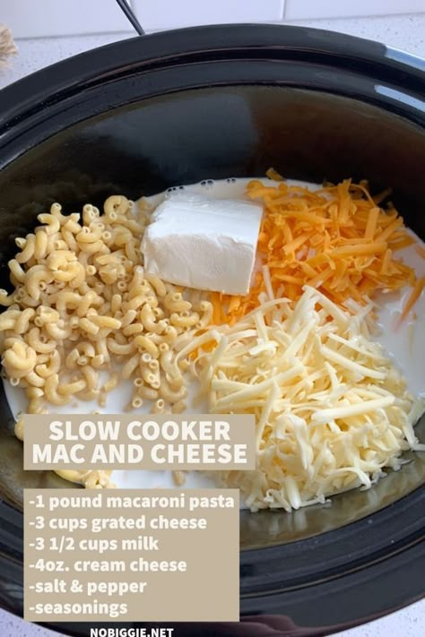 Crockpot Beer Mac And Cheese, Slow Cooker Recipes Mac And Cheese, Easy Crock Pot Mac And Cheese Recipe, Box Mac And Cheese In Crockpot, Crock Pot Mac And Cheese No Velveeta, Easy Slow Cooker Mac And Cheese, Friday Night Meals Easy, Crock Pot Mac And Cheese Easy No Boil, Fall Party Side Dishes