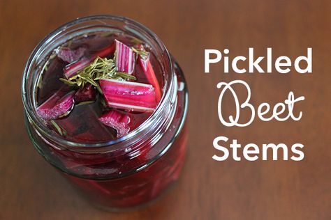 What To Do With Beet Stems, Beet Stem Recipes, Beet Stems Recipe, Pickled Beet Stems, Beet Stems, Beet Green Recipes, Radish Chips, Beet Chips, Beef Dip