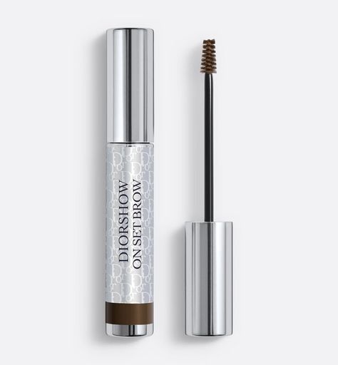 Waterproof Brow Gel with 24h Volume: Diorshow On Set Brow | DIOR Dior Runway Makeup, Dark Brown Mascara, Dior Runway, Black Eyebrows, Arch Brows, Mascara Set, Eyebrow Mascara, Brown Mascara, Brow Mascara