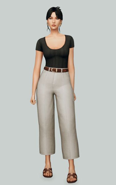 (99+) ♡ on Tumblr Sims 4 Khaki Pants, Sims 4 Teacher Outfit, Sims 4 Cc Pants Maxis Match, Sims Pants, Two Earrings, The Sims 4 Download, Teacher Outfit, Shoes Outfit, Sims 4 Cas