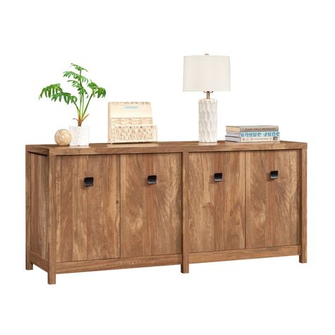 Loon Peak® Darries 66'' Wide 2 - Shelf Credenza | Wayfair Credenza Office, Home Office Credenza, Office Credenza, Credenza Wood, Office Necessities, Printer Shelf, Home Office Essentials, Wood Credenza, Office Storage Cabinets