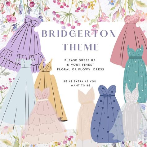 Bridgeton Bachelorette Party, Bridgerton Themed Crafts, Spring Debut Theme, Victorian Bachelorette Party, Bridgeton Invitation, Brigerton Wedding Theme, Bridgeton Bridal Shower Theme, Bridgerton Themed Bachelorette Party, Bridgton Theme Party