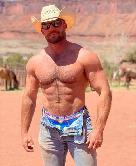 Male Muscle, Mostly Hairy Cowboy Men, Male Muscle, Handsome Cowboys, Muscle Hunks, Ginger Men, Rugged Men, Beefy Men, Shirtless Men, Muscle Men