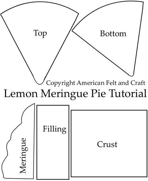 Felt Food Templates, Felt Pie, Felt Food Patterns Free, Making Felt, Play Kitchen Food, Felt Templates, Felt Food Patterns, Felt Food Diy, Food Tutorials